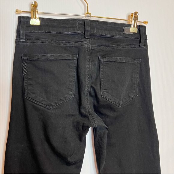 PAIGE Demi Skinny Moto Jeans in Black. Size 26 - Picture 5 of 8